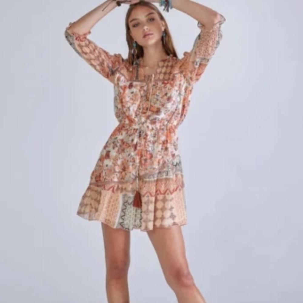 Miss Me Patchwork Quarter Sleeves Dress Size L